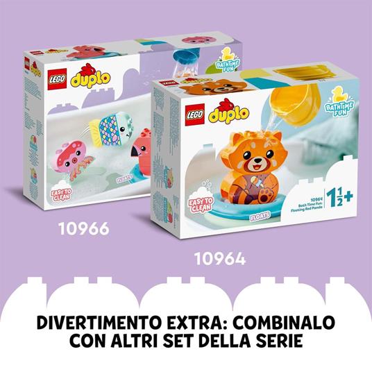 LEGO DUPLO 10965 Ora del Bagnetto: Il Treno degli Animali Galleggiante, Giochi per Vasca da Bagno per Bambini di 1,5+ Anni - 6