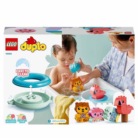 LEGO DUPLO 10966 Ora del Bagnetto: Isola degli Animali Galleggiante, Giochi per Vasca da Bagno per Bambini di 1,5+ Anni - 8