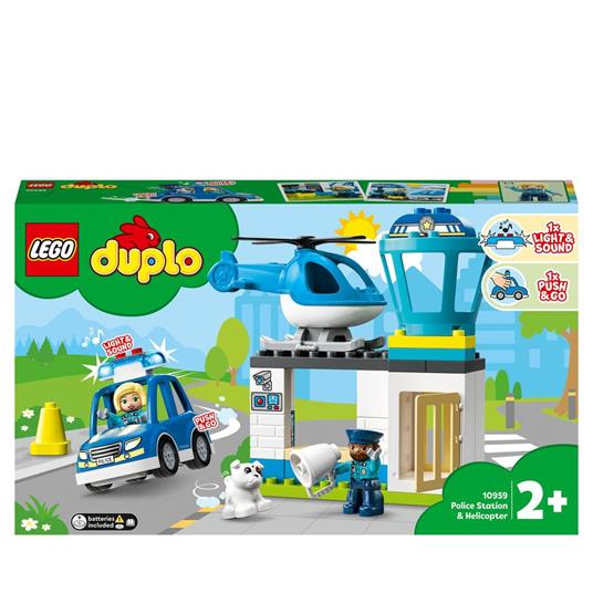 LEGO DUPLO 10959 Stazione Di Polizia ed Elicottero, Set per Bambini di 2+  Anni, Macchina Giocattolo con Luci e Sirene - LEGO - Duplo - Mestieri -  Giocattoli | IBS