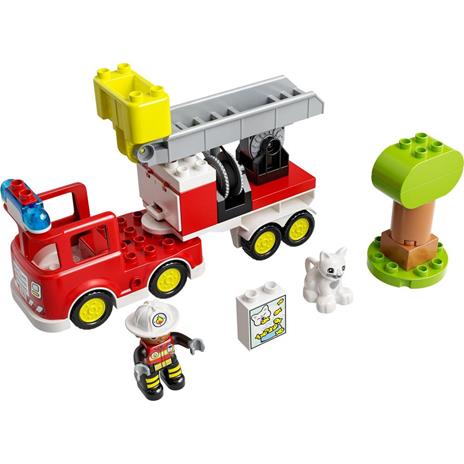 LEGO DUPLO Town Autopompa, Camion Giocattolo con Luci e Sirena, Figure Pompiere e Gatto, Giochi Educativi per Bambini, 10969 - 7