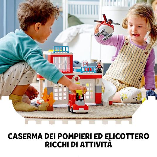 LEGO DUPLO 10970 Caserma Dei Pompieri ed Elicottero, Giochi Creativi ed  Educativi per Bambini di 2+ Anni, Camion Giocattolo - LEGO - Duplo -  Mestieri - Giocattoli | IBS