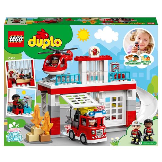 LEGO DUPLO 10970 Caserma Dei Pompieri ed Elicottero, Giochi Creativi ed  Educativi per Bambini di 2+ Anni, Camion Giocattolo - LEGO - Duplo -  Mestieri - Giocattoli | IBS