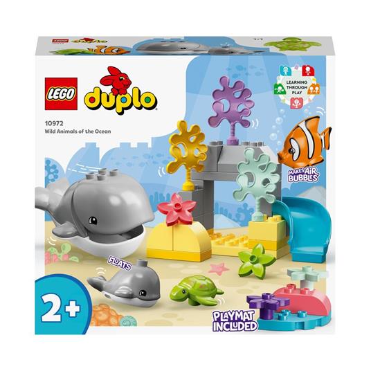 LEGO DUPLO 10972 Animali dell'Oceano, Giochi Educativi per Bambini dai 2  Anni con Tartaruga Giocattolo, Tappetino da Gioco - LEGO - Duplo - Animali  - Giocattoli | IBS