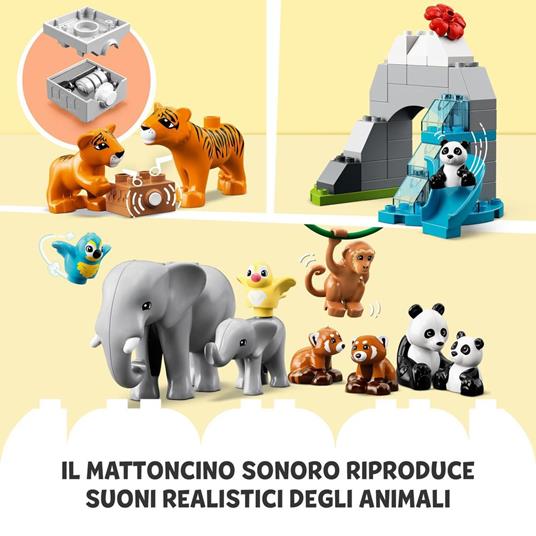LEGO DUPLO 10974 Animali dellAsia, Tappetino da Gioco con Elefante Giocattolo e Mattoncino con Suoni, Giochi per Bambini - 4
