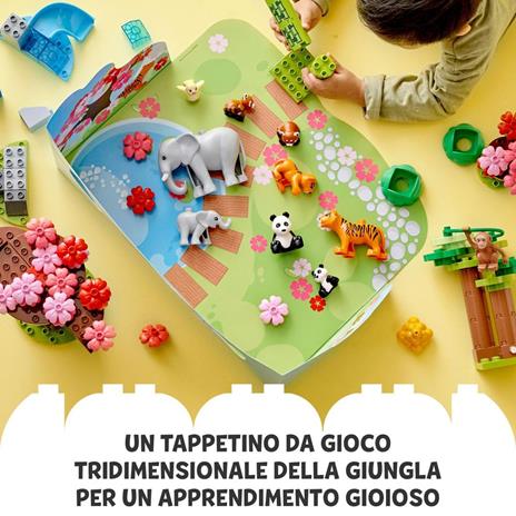 LEGO DUPLO 10974 Animali dellAsia, Tappetino da Gioco con Elefante Giocattolo e Mattoncino con Suoni, Giochi per Bambini - 5