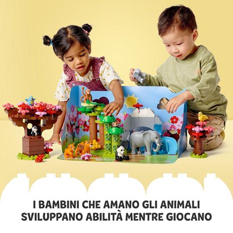 LEGO DUPLO 10974 Animali dellAsia, Tappetino da Gioco con Elefante Giocattolo e Mattoncino con Suoni, Giochi per Bambini - 6