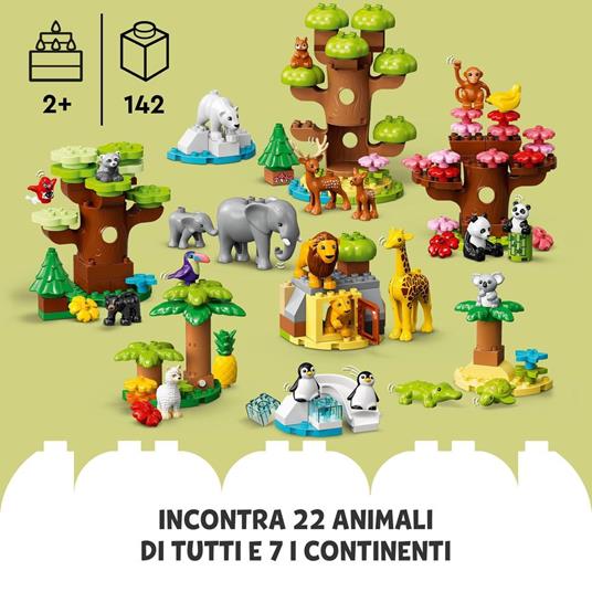 Tappeto per bambini giungla con animali verde