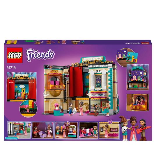 LEGO Friends 41714 La Scuola di Teatro di Andrea, Mini Bamboline Giocattolo con Accessori, Idea Regalo per Bambini da 8 Anni - 9