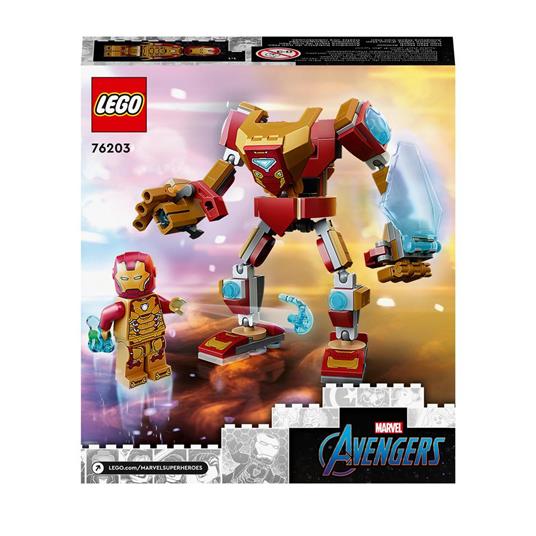 LEGO Marvel 76203 Armatura Mech Iron Man, Mattoncini Creativi con Action  Figure Avengers, Giocattoli per Bambini dai 7 Anni - LEGO - Marvel - TV &  Movies - Giocattoli | IBS