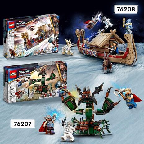 LEGO Marvel 76207 Attacco a Nuova Asgard, Giochi per Bambini dai 7 Anni, Set con Thor e il Martello Stormbreaker da Costruire - 8