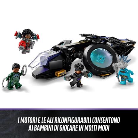 LEGO Marvel 76211 Sunbird di Shuri, Aereo Giocattolo di Black Panther, Giochi per Bambini con Supereroi, Idee Regalo - 3