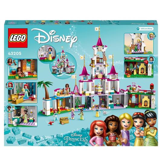 LEGO Disney Princess Ultimate Adventure Castle 43205 – Set di giocattoli da  costruzione per bambine e ragazzi dai 6 anni in su, 698 pezzi – Giochi e  Prodotti per l'Età Evolutiva