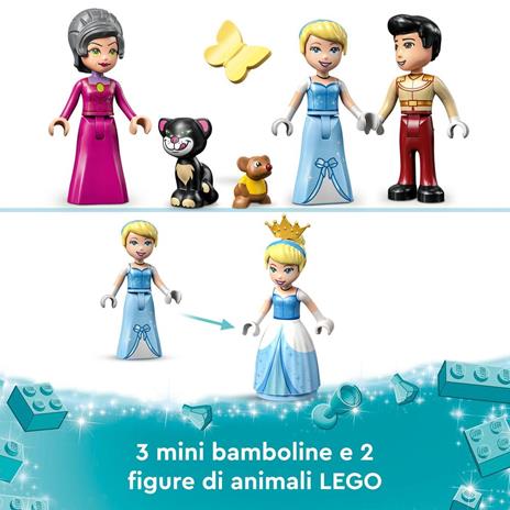 LEGO Principessa Disney 43206 Il Castello di Cenerentola e del Principe Azzurro, Idea Regalo, Giocattolo per Bambini 5+ Anni - 5