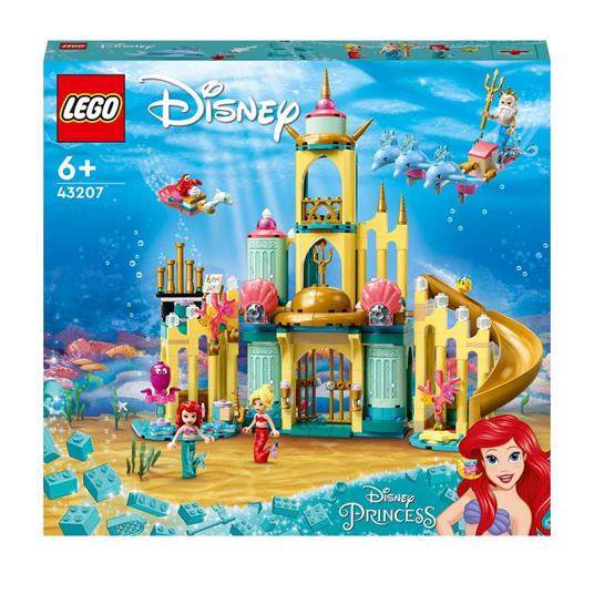 LEGO Disney 43207 Il Palazzo Sottomarino di Ariel Castello con Mini  Bamboline della Sirenetta Giochi per Bambini di 6+ Anni - LEGO - Disney  Princess - Edifici e architettura - Giocattoli | IBS
