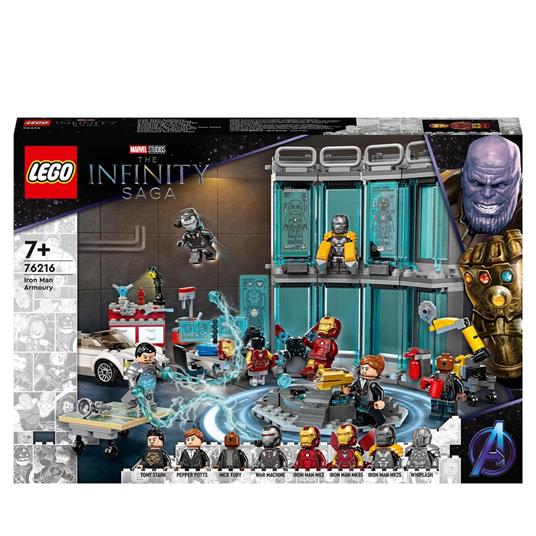 LEGO Marvel 76216 Armeria di Iron Man, Set Costruzioni con Casco, Tuta e  Supereroi Giocattoli, Giochi per Bambini dai 7 Anni - LEGO - Marvel - TV &  Movies - Giocattoli | IBS