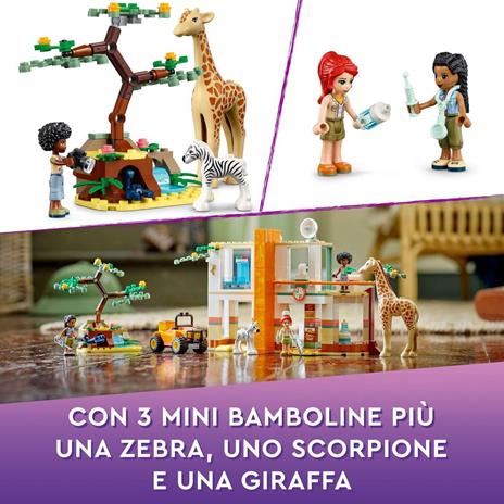 LEGO Friends 41717 Il Soccorso degli Animali di Mia, con Figure di Zebra e Giraffa Giocattolo, Giochi per Bambini dai 7 Anni - 5