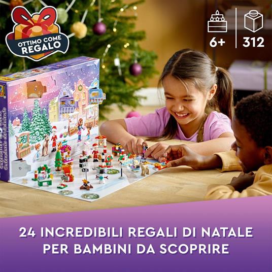 LEGO Friends 41706 Calendario dell'Avvento, Set 2022, 24 Giochi Creativi  Natalizi con Babbo Natale, Pupazzo di Neve e Renne