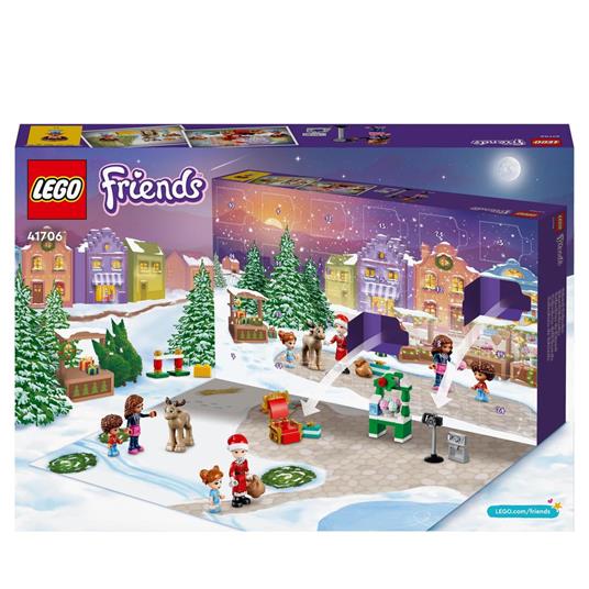 LEGO Friends 41706 Calendario dell'Avvento, Set 2022, 24 Giochi Creativi  Natalizi con Babbo Natale, Pupazzo di Neve e Renne - LEGO - LEGO Friends -  TV & Movies - Giocattoli