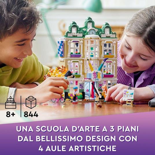 LEGO Friends 41711 La Scuola d’Arte di Emma, Casa delle Bambole, Mini Bamboline, Idea Regalo per Bambine e Bambini da 8 Anni - 2