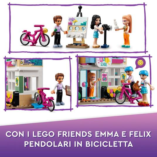 LEGO Friends 41711 La Scuola d’Arte di Emma, Casa delle Bambole, Mini Bamboline, Idea Regalo per Bambine e Bambini da 8 Anni - 5