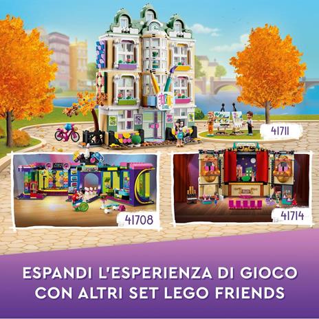LEGO Friends 41711 La Scuola d’Arte di Emma, Casa delle Bambole, Mini Bamboline, Idea Regalo per Bambine e Bambini da 8 Anni - 6