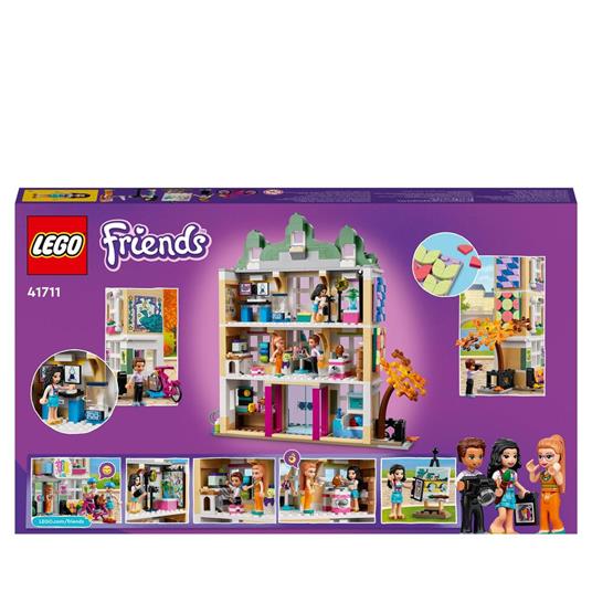 LEGO Friends 41711 La Scuola d’Arte di Emma, Casa delle Bambole, Mini  Bamboline, Idea Regalo per Bambine e Bambini da 8 Anni