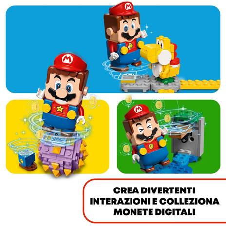 LEGO Super Mario 71400 Spiaggia del Ricciospino Gigante - Pack di Espansione, Giocattolo con Yoshi e Delfino, Regalo 7+ Anni - 5