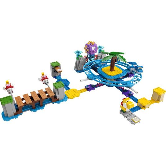 LEGO Super Mario 71400 Spiaggia del Ricciospino Gigante - Pack di Espansione, Giocattolo con Yoshi e Delfino, Regalo 7+ Anni - 7