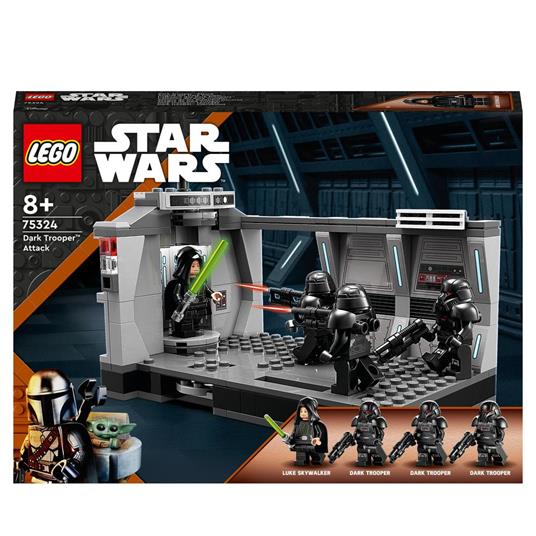 LEGO Star Wars 75324 l'Attacco del Dark Trooper, Giocattoli Guerre  Stellari, Mandalorian con Minifigure di Luke Skywalker - LEGO - Star Wars -  Astronavi - Giocattoli | IBS