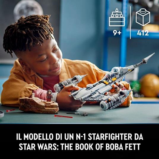 LEGO Star Wars 75325 Starfighter N-1 del Mandaloriano, Personaggi Peli Motto, Droide BD e Baby Yoda, Giocattolo Costruibile - 2