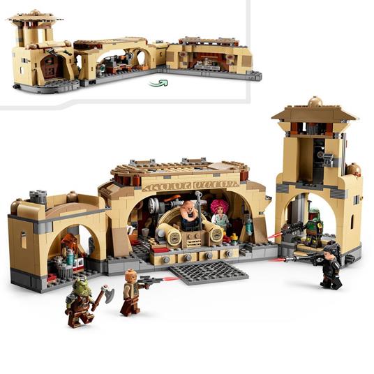 LEGO Star Wars 75326 La Sala del Trono di Boba Fett, Jabba con 7 Minifigure Guerre  Stellari, Giochi per Bambini di 9+ Anni - LEGO - Star Wars - Astronavi -  Giocattoli | IBS