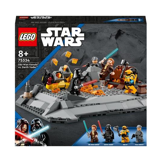 LEGO Star Wars 75334 Obi-Wan Kenobi vs. Darth Vader, Modellino da  Costruire, Minifigure di Tala Durith con Pistola Giocattolo - LEGO - Star  Wars - Astronavi - Giocattoli | IBS