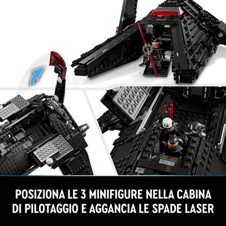 LEGO Star Wars 75336 Trasporto dell'Inquisitore Scythe, Astronave Giocattolo con Minifigure di Ben Kenobi con Spada Laser - 4
