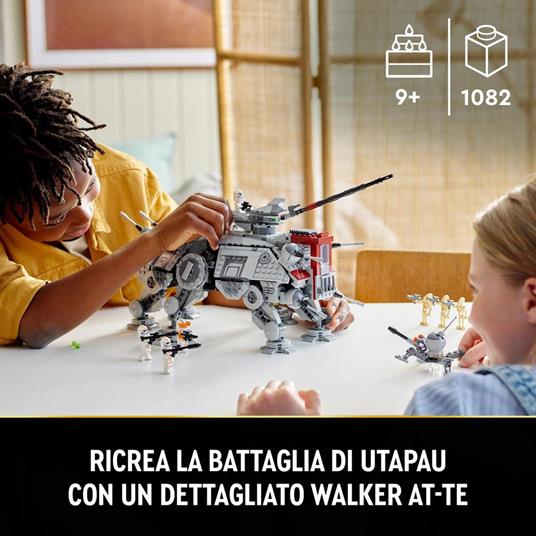 LEGO Star Wars 75337 Walker AT-TE, Modellino da Costruire, Gambe Snodabili, Cloni Soldato, Droidi da Battaglia e Droide Ragno - 2