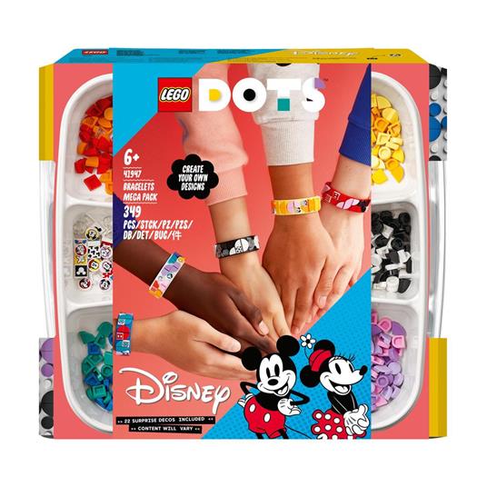 LEGO DOTS 41947 Disney Multipack Bracciali Topolino e Amici, Set per Creare  Gioielli per Bambini con Tessere Glitterate - LEGO - DOTs - Set mattoncini  - Giocattoli | IBS