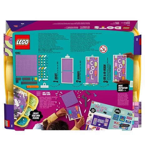 LEGO DOTS 41951 Bacheca Messaggi, Lavagna Personalizzabile per Bambini, Decorazione della Stanza, Giocattolo Fai Da Te - 8