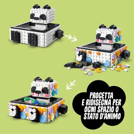 Lego Dots Bag Tag Panda Kit Lavoretti Creativi per Bambini Portachi