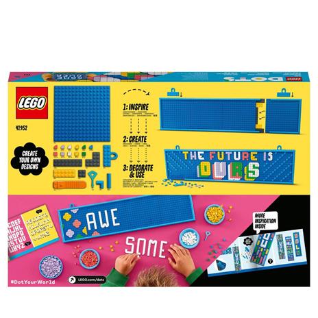 LEGO DOTS 41952 Bacheca Messaggi Grande, Decorazioni per la Camera dei Bambini, Lavagna Personalizzabile, Gioco Fai da Te - 8