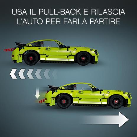 LEGO Technic 42138 Ford Mustang Shelby GT500, Modellino Auto da Costruire, Macchina Giocattolo, con App AR - 3