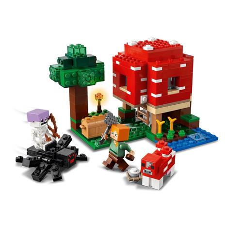 LEGO Minecraft 21179 La Casa dei Funghi, Giocattoli per Bambini di 8+ Anni, Idea Regalo con il Personaggio di Alex - 3