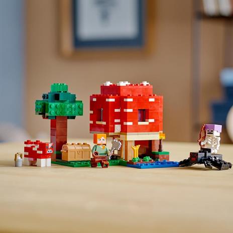 LEGO Minecraft 21179 La Casa dei Funghi, Giocattoli per Bambini di 8+ Anni, Idea Regalo con il Personaggio di Alex - 6