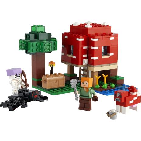 LEGO Minecraft 21179 La Casa dei Funghi, Giocattoli per Bambini di 8+ Anni, Idea Regalo con il Personaggio di Alex - 7