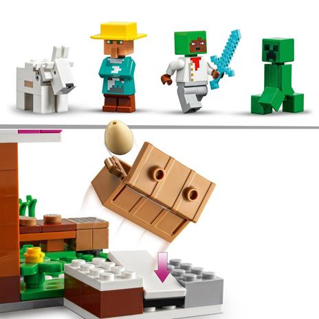 LEGO Minecraft 21184 La Panetteria, Villaggio di Neve, Casa Giocattolo con Creeper, Spada e Accessori, Giochi per Bambini - 5