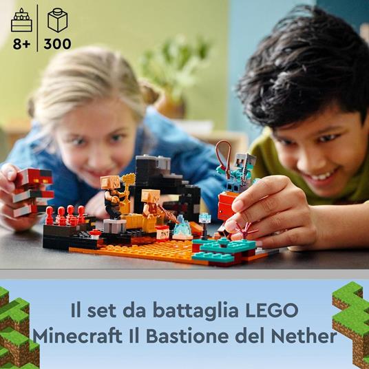 LEGO Minecraft 21185 Il Bastione del Nether, Castello Giocattolo con  Personaggi Piglin, Giochi per Bambini da 8 Anni - LEGO - Minecraft - TV &  Movies - Giocattoli | IBS