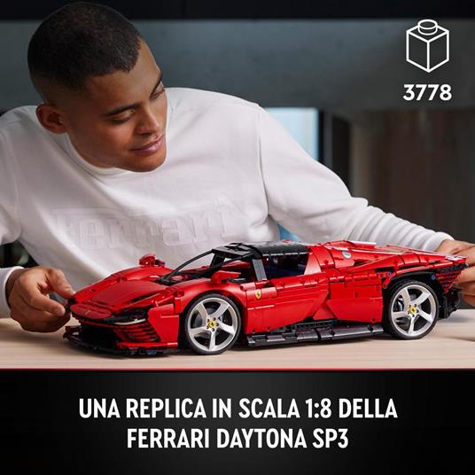 LEGO Technic 42143 Ferrari Daytona SP3, Modellino Auto da Costruire Supercar Scala 1:8, Set Collezione Adulti, Idea Regalo - 2