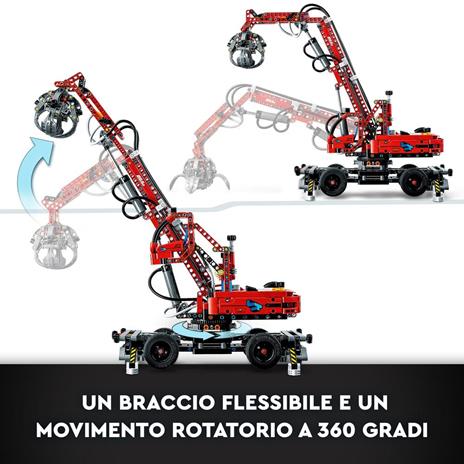 LEGO Technic 42144 Movimentatore di Materiali, Modello da Costruire con Funzioni Manuali e Pneumatiche, Giochi Educativi - 4