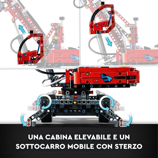 LEGO Technic 42144 Movimentatore di Materiali, Modello da Costruire con Funzioni Manuali e Pneumatiche, Giochi Educativi - 5