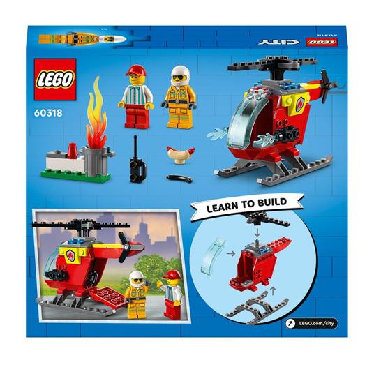 LEGO City Fire Elicottero Antincendio, con 2 Minifigure e Base Starter  Brick, Giocattolo per Bambini di 4+ Anni, 60318 - LEGO - City Fire -  Mestieri - Giocattoli | IBS