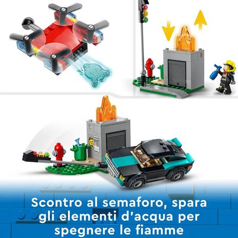 LEGO City Fire 60319 Soccorso Antincendio e Inseguimento della Polizia, Camion Pompieri Giocattolo con Auto e Moto - 4