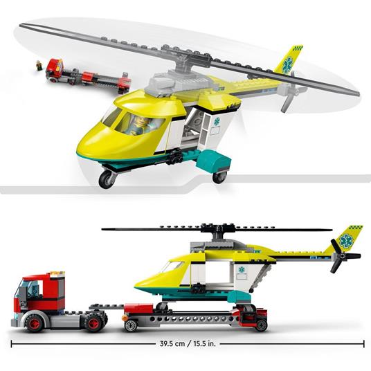 LEGO City Great Vehicles 60343 Trasportatore di Elicotteri di Salvataggio, Camion Giocattolo, Giochi per Bambini - 5